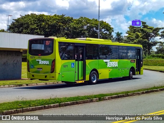 Terra Auto Viação 1071 na cidade de Paulínia, São Paulo, Brasil, por Henrique Alves de Paula Silva. ID da foto: 9799249.