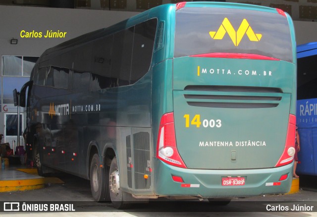 Viação Motta 14003 na cidade de Goiânia, Goiás, Brasil, por Carlos Júnior. Número da foto: #9804128.
