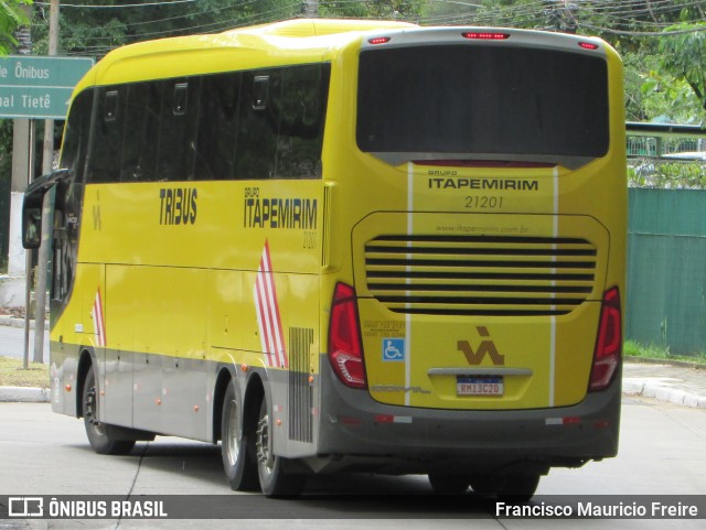 Viação Itapemirim 21201 na cidade de São Paulo, São Paulo, Brasil, por Francisco Mauricio Freire. Número da foto: #9803199.