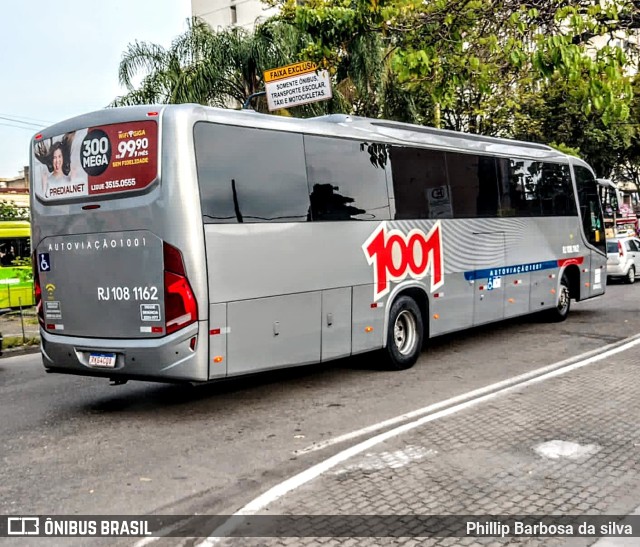 Auto Viação 1001 RJ 108.1162 na cidade de Niterói, Rio de Janeiro, Brasil, por Phillip Barbosa da silva. ID da foto: 9803365.