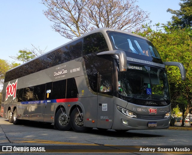 Auto Viação 1001 RJ 108.1143 na cidade de São Paulo, São Paulo, Brasil, por Andrey  Soares Vassão. Número da foto: #9804975.
