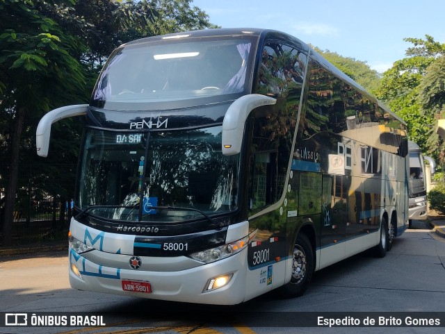 Empresa de Ônibus Nossa Senhora da Penha 58001 na cidade de São Paulo, São Paulo, Brasil, por Espedito de Brito Gomes. ID da foto: 9805664.