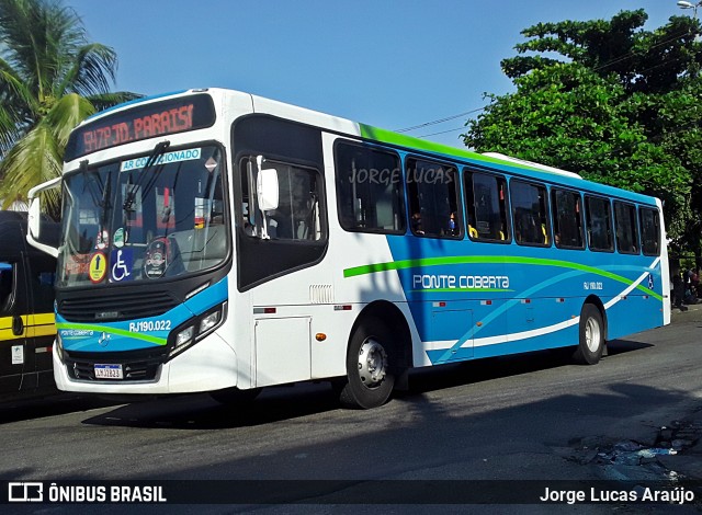 Viação Ponte Coberta RJ 190.022 na cidade de Rio de Janeiro, Rio de Janeiro, Brasil, por Jorge Lucas Araújo. Número da foto: #9805831.