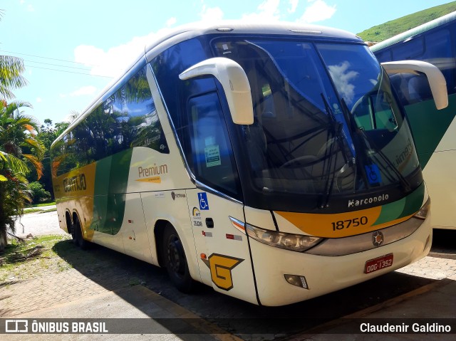 Empresa Gontijo de Transportes 18750 na cidade de Paraíba do Sul, Rio de Janeiro, Brasil, por Claudenir Galdino. Número da foto: #9808003.