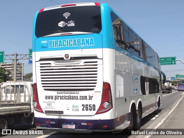 Viação Piracicabana 2650 na cidade de São Paulo, São Paulo, Brasil, por Rafael Lopes de Oliveira. Número da foto: #9805621.