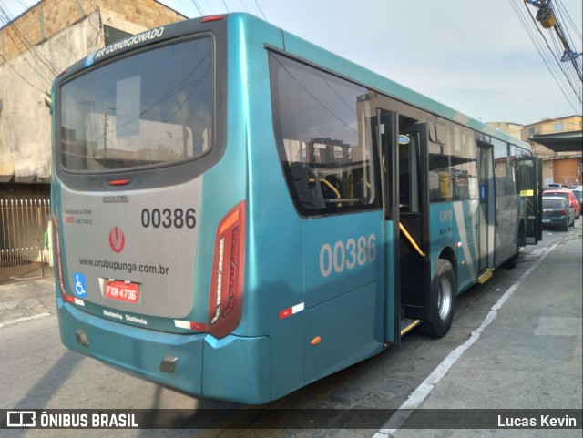 Auto Viação Urubupungá 00386 na cidade de Osasco, São Paulo, Brasil, por Lucas Kevin. ID da foto: 9806487.