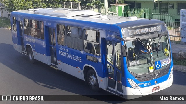 Auto Viação Navegantes 6110 na cidade de Porto Alegre, Rio Grande do Sul, Brasil, por Max Ramos. ID da foto: 9807467.