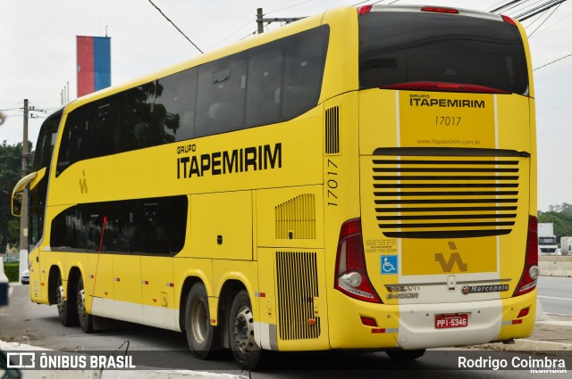 Viação Itapemirim 17017 na cidade de São Paulo, São Paulo, Brasil, por Rodrigo Coimbra. ID da foto: 9805827.