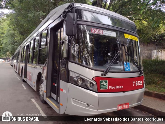 Viação Gatusa Transportes Urbanos 7 6326 na cidade de São Paulo, São Paulo, Brasil, por Leonardo Sebastiao dos Santos Rodrigues. ID da foto: 9807553.