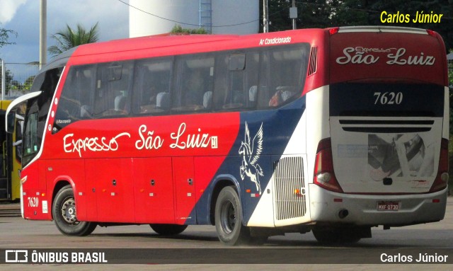 Expresso São Luiz 7620 na cidade de Goiânia, Goiás, Brasil, por Carlos Júnior. Número da foto: #9807427.