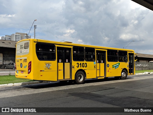 Auto Ônibus Três Irmãos 3103 na cidade de Jundiaí, São Paulo, Brasil, por Matheus Bueno. Número da foto: #9807363.