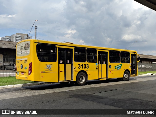 Auto Ônibus Três Irmãos 3103 na cidade de Jundiaí, São Paulo, Brasil, por Matheus Bueno. ID da foto: 9807363.