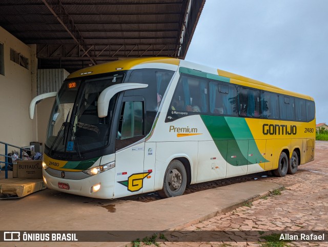 Empresa Gontijo de Transportes 21480 na cidade de Cáceres, Mato Grosso, Brasil, por Allan Rafael. ID da foto: 9807344.