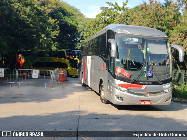 Empresa de Ônibus Pássaro Marron 45004 na cidade de São Paulo, São Paulo, Brasil, por Espedito de Brito Gomes. ID da foto: 9805678.