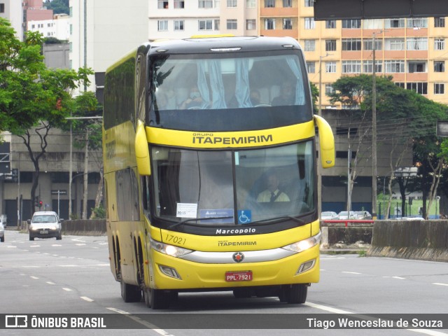 Viação Itapemirim 17021 na cidade de Belo Horizonte, Minas Gerais, Brasil, por Tiago Wenceslau de Souza. Número da foto: #9807440.