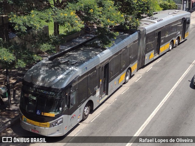 Viação Metrópole Paulista - Zona Leste 3 1198 na cidade de São Paulo, São Paulo, Brasil, por Rafael Lopes de Oliveira. Número da foto: #9805676.
