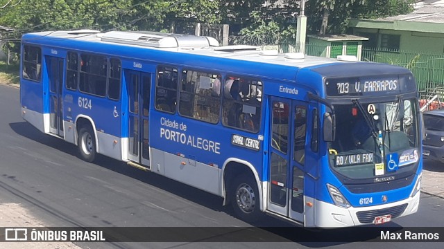 Auto Viação Navegantes 6124 na cidade de Porto Alegre, Rio Grande do Sul, Brasil, por Max Ramos. ID da foto: 9811034.