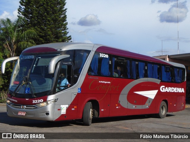 Expresso Gardenia 3220 na cidade de Três Corações, Minas Gerais, Brasil, por Fábio Mateus Tibúrcio. ID da foto: 9809010.