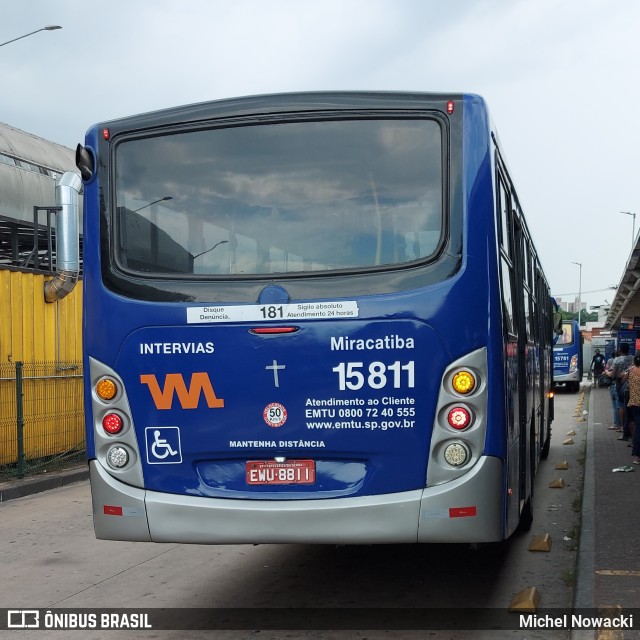 Viação Miracatiba 15.811 na cidade de São Paulo, São Paulo, Brasil, por Michel Nowacki. Número da foto: #9810005.