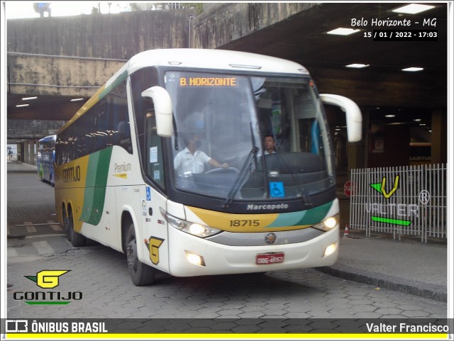 Empresa Gontijo de Transportes 18715 na cidade de Belo Horizonte, Minas Gerais, Brasil, por Valter Francisco. Número da foto: #9808752.