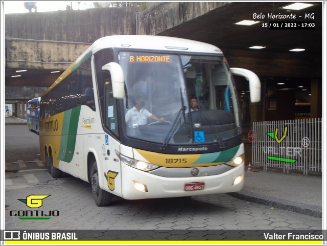 Empresa Gontijo de Transportes 18715 na cidade de Belo Horizonte, Minas Gerais, Brasil, por Valter Francisco. ID da foto: 9808752.