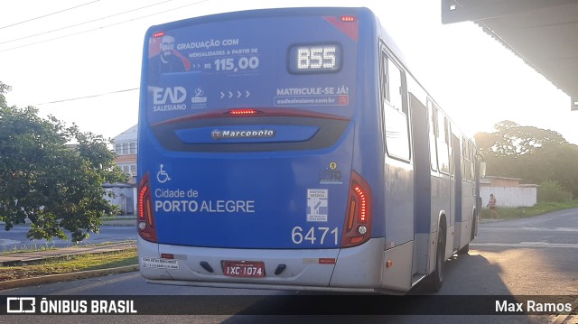 Nortran Transportes Coletivos 6471 na cidade de Porto Alegre, Rio Grande do Sul, Brasil, por Max Ramos. ID da foto: 9810997.