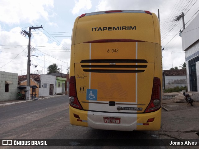 Viação Itapemirim 60043 na cidade de Juripiranga, Paraíba, Brasil, por Jonas Alves. ID da foto: 9811242.