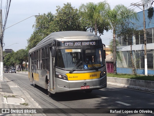 Viação Metrópole Paulista - Zona Leste 3 1505 na cidade de São Paulo, São Paulo, Brasil, por Rafael Lopes de Oliveira. Número da foto: #9809178.