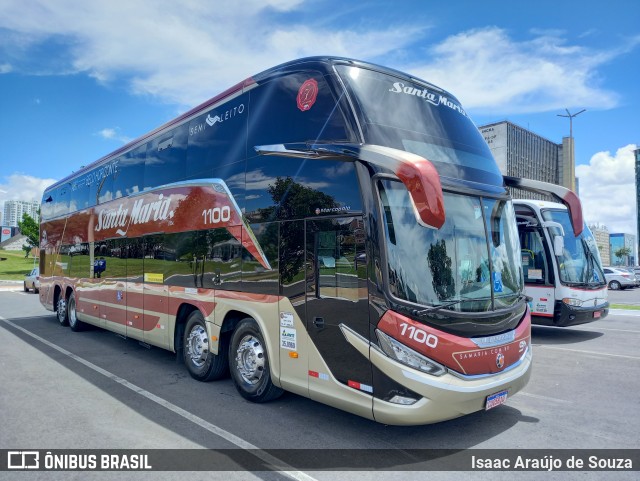 Santa Maria Fretamento e Turismo 1100 na cidade de Brasília, Distrito Federal, Brasil, por Isaac Araújo de Souza. ID da foto: 9813515.