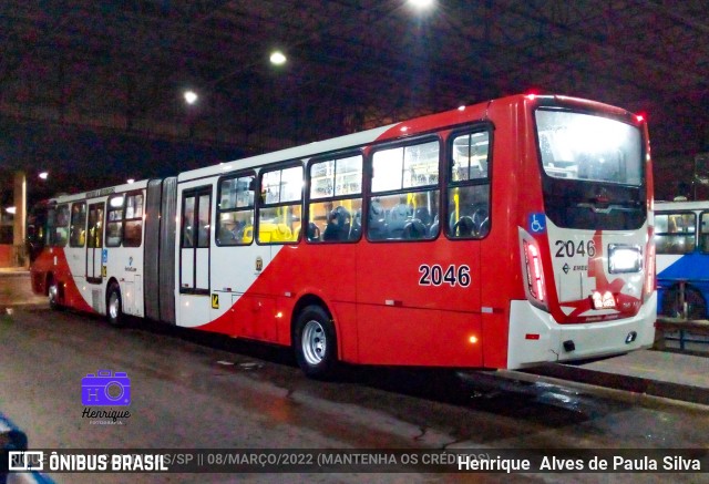 Itajaí Transportes Coletivos 2046 na cidade de Campinas, São Paulo, Brasil, por Henrique Alves de Paula Silva. Número da foto: #9813017.