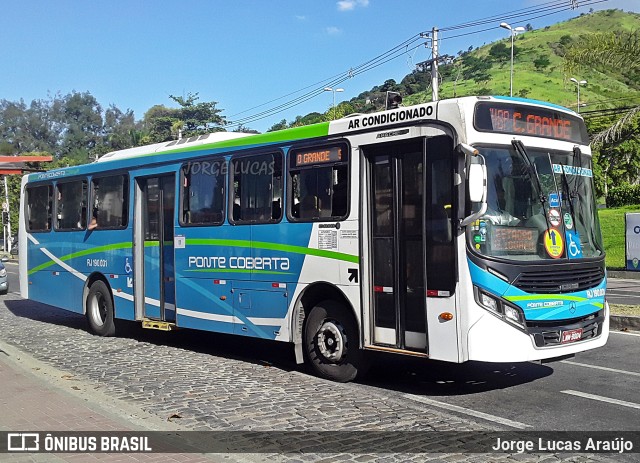 Viação Ponte Coberta RJ 190.031 na cidade de Nova Iguaçu, Rio de Janeiro, Brasil, por Jorge Lucas Araújo. ID da foto: 9812132.