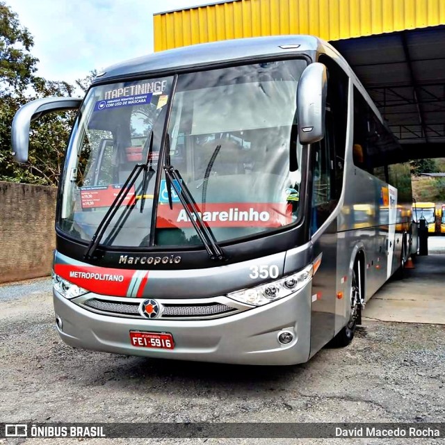 Expresso Amarelinho 350 na cidade de Itapetininga, São Paulo, Brasil, por David Macedo Rocha. ID da foto: 9812379.