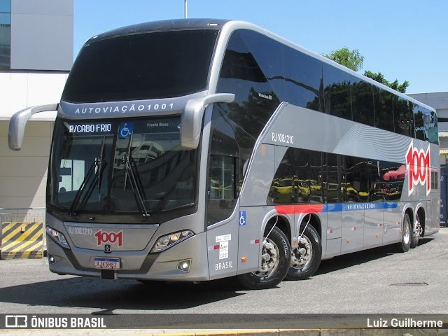 Auto Viação 1001 RJ 108.1210 na cidade de Rio de Janeiro, Rio de Janeiro, Brasil, por Luiz Guilherme. ID da foto: 9813918.