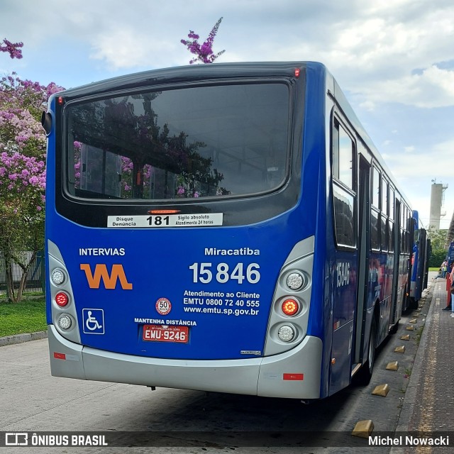 Viação Miracatiba 15.846 na cidade de São Paulo, São Paulo, Brasil, por Michel Nowacki. ID da foto: 9812325.