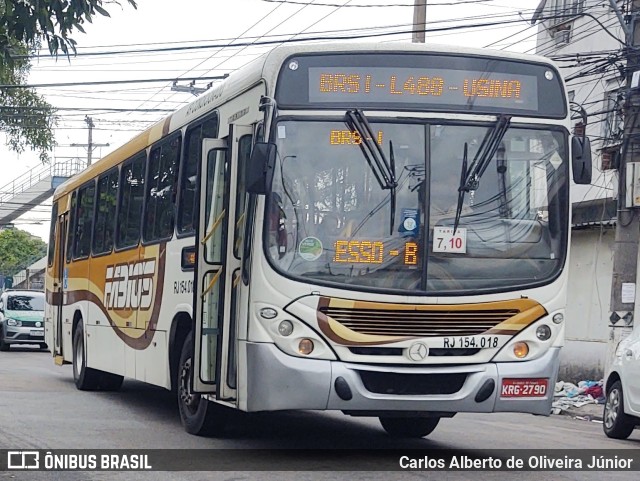 Transportes Fabio's RJ 154.018 na cidade de Rio de Janeiro, Rio de Janeiro, Brasil, por Carlos Alberto de Oliveira Júnior. ID da foto: 9813006.