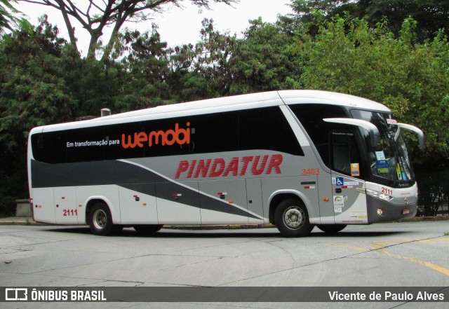 Pindatur Transporte e Turismo 2111 na cidade de São Paulo, São Paulo, Brasil, por Vicente de Paulo Alves. Número da foto: #9815724.