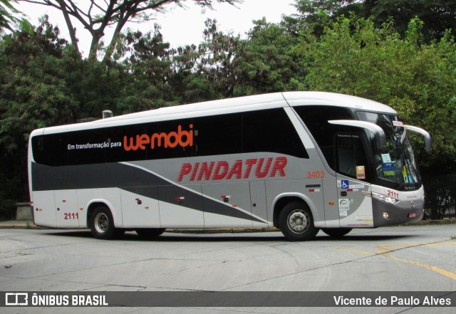 Pindatur Transporte e Turismo 2111 na cidade de São Paulo, São Paulo, Brasil, por Vicente de Paulo Alves. ID da foto: 9815724.