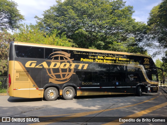 Auto Viação Gadotti 3700 na cidade de São Paulo, São Paulo, Brasil, por Espedito de Brito Gomes. Número da foto: #9814458.