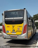 Viação Metrópole Paulista - Zona Leste 3 1843 na cidade de São Paulo, São Paulo, Brasil, por Markus Bus Vip. Número da foto: #:id.