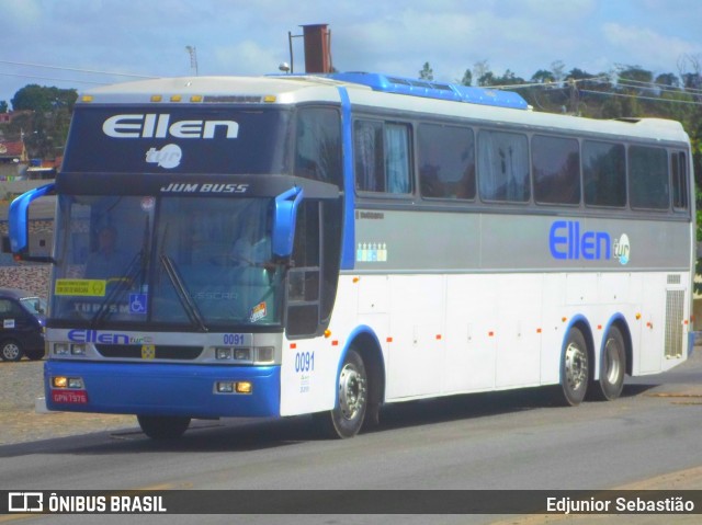 Ellen Tur Serviço de Transporte de Passageiros 0091 na cidade de Nazaré da Mata, Pernambuco, Brasil, por Edjunior Sebastião. Número da foto: #9877772.