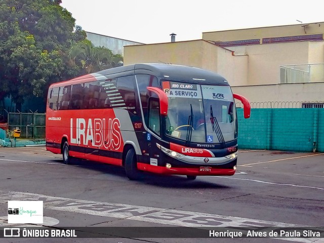 Lirabus 12107 na cidade de Piracicaba, São Paulo, Brasil, por Henrique Alves de Paula Silva. Número da foto: #9902856.