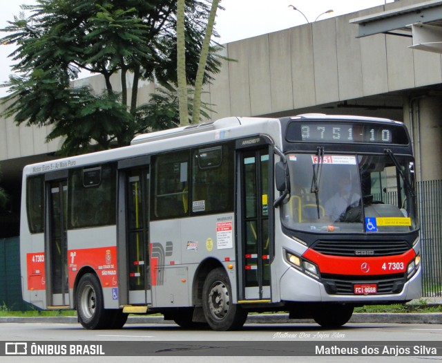 Pêssego Transportes 4 7303 na cidade de São Paulo, São Paulo, Brasil, por Matheus dos Anjos Silva. ID da foto: 9902225.