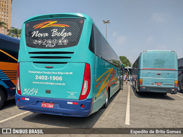Nova Belga Transportadora Turística 3054 na cidade de Aparecida, São Paulo, Brasil, por Espedito de Brito Gomes. Número da foto: #9900087.