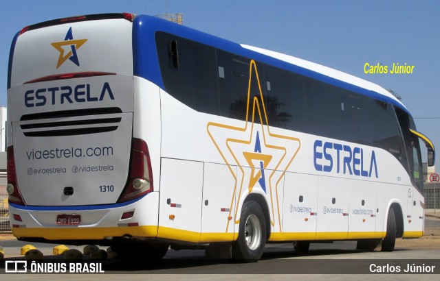 Viação Estrela 1310 na cidade de Goiânia, Goiás, Brasil, por Carlos Júnior. ID da foto: 9901723.