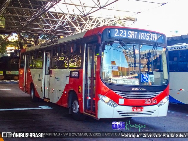 Expresso CampiBus 2304 na cidade de Campinas, São Paulo, Brasil, por Henrique Alves de Paula Silva. Número da foto: #9902866.