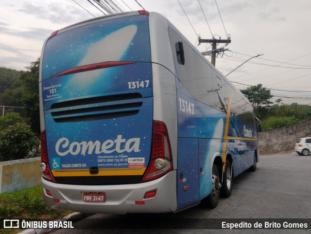 Viação Cometa 13147 na cidade de Caieiras, São Paulo, Brasil, por Espedito de Brito Gomes. ID da foto: 9899576.