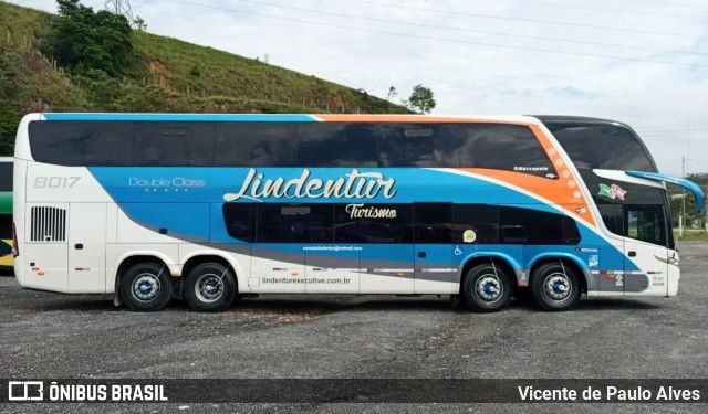 Lindentur Turismo 8017 na cidade de Aparecida, São Paulo, Brasil, por Vicente de Paulo Alves. ID da foto: 9901385.