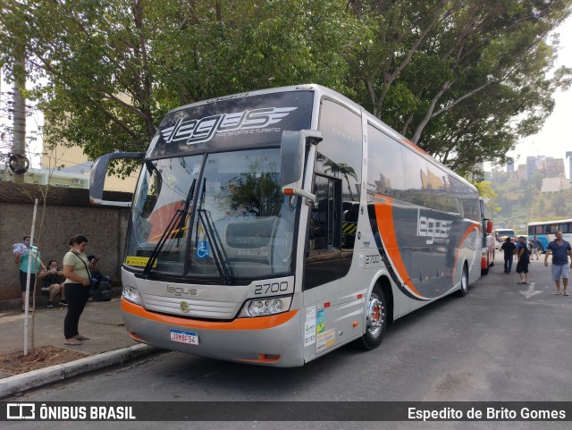 Legus Transporte e Turismo 2700 na cidade de Aparecida, São Paulo, Brasil, por Espedito de Brito Gomes. Número da foto: #9903685.