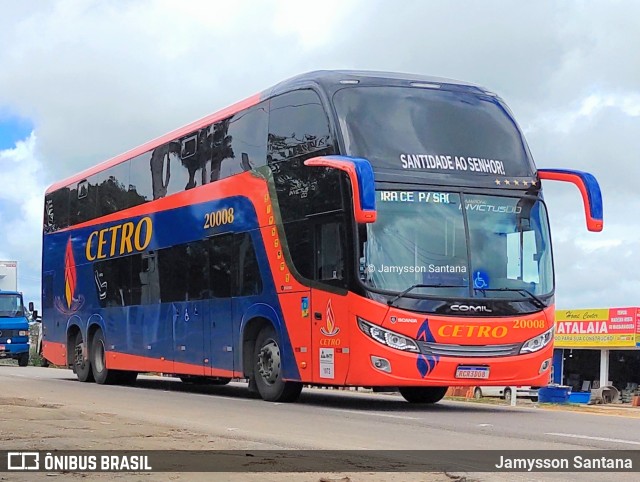 Viação Cetro 20008 na cidade de Atalaia, Alagoas, Brasil, por Jamysson Santana. Número da foto: #9904526.