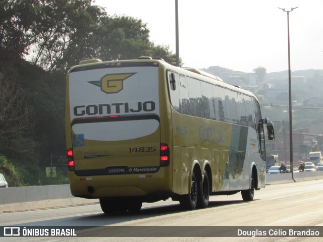 Empresa Gontijo de Transportes 14835 na cidade de Belo Horizonte, Minas Gerais, Brasil, por Douglas Célio Brandao. ID da foto: 9905556.